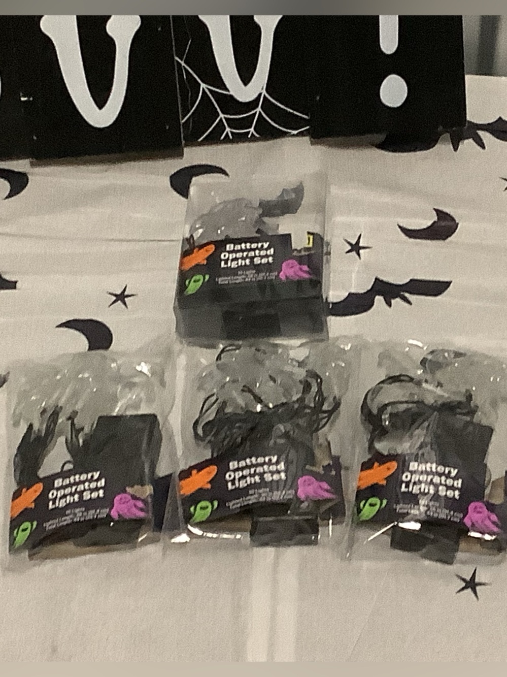 4 packs Battery Operated ghost Light Sets Halloween